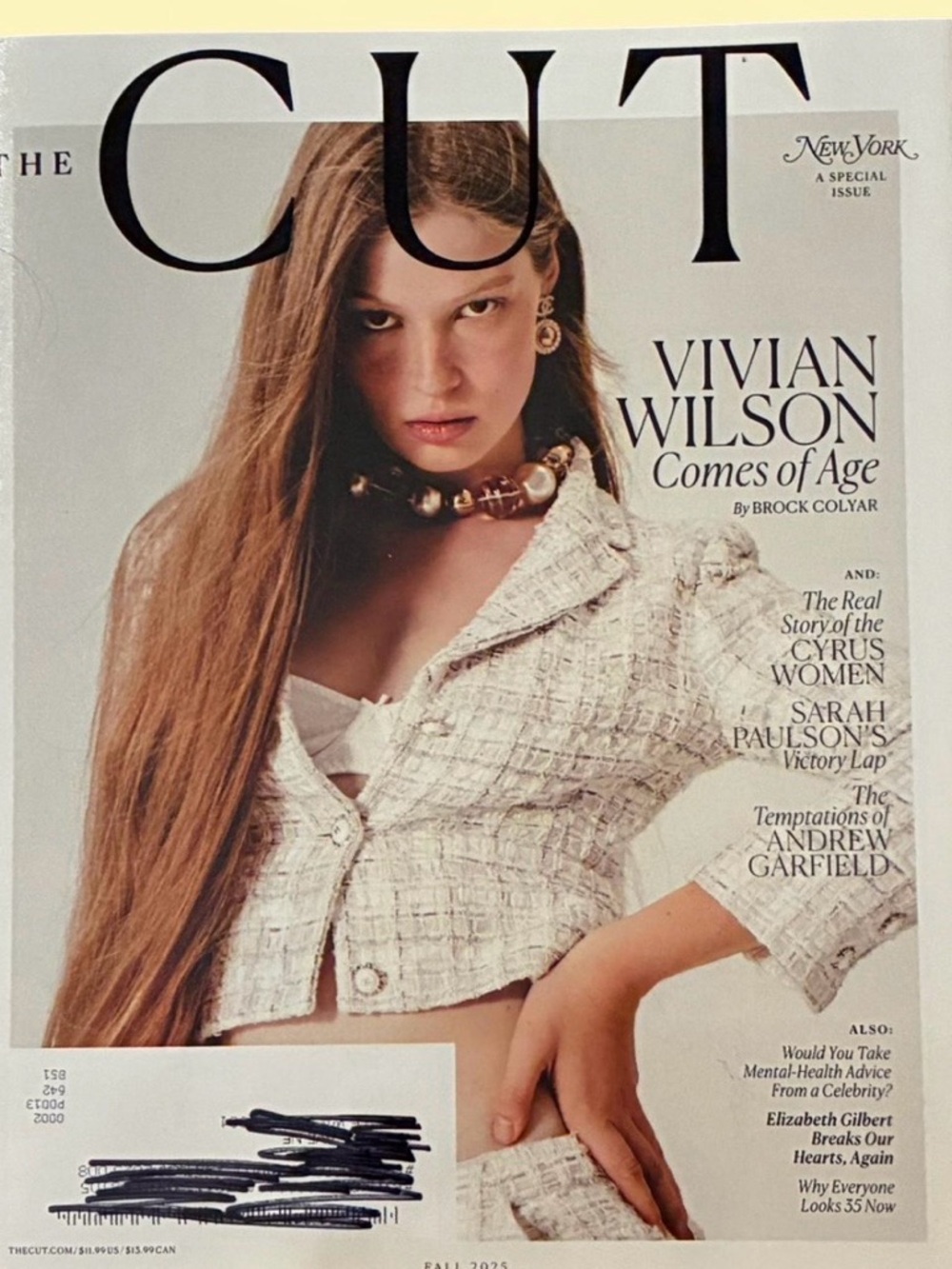 Special edition of New York magazine featuring Vivian Wilson!